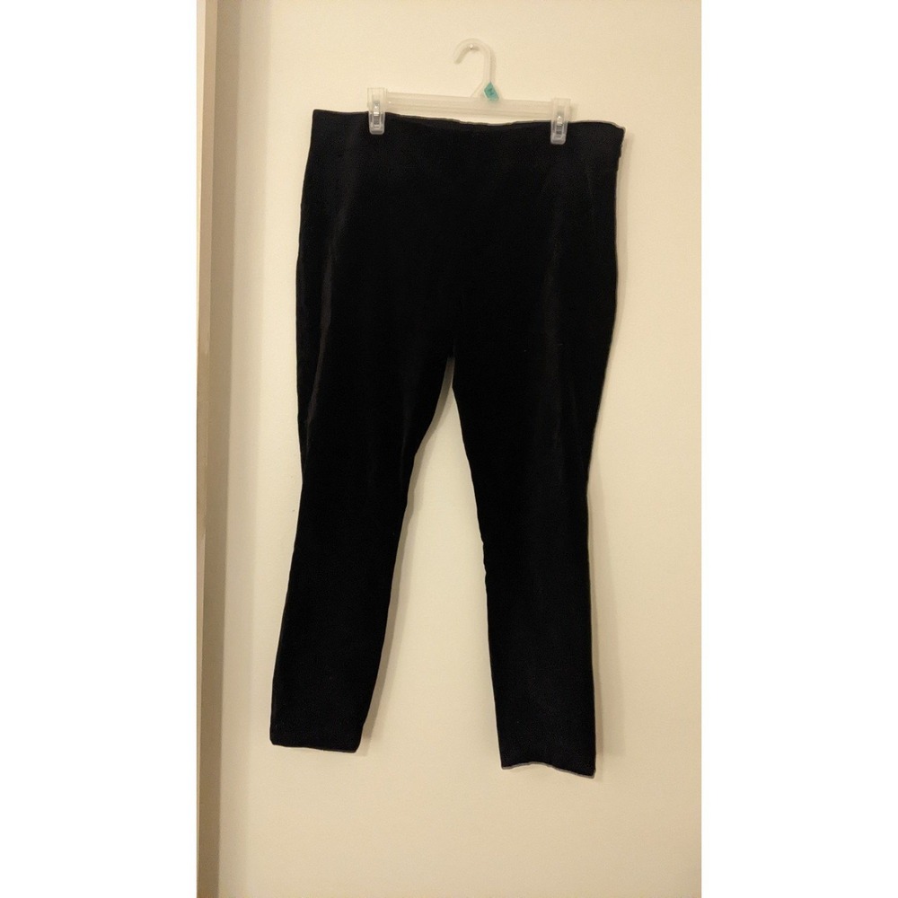 Lauren Ralph Lauren Velvet Black Pants Side Zipper, No Pockets, Size 16 NWT